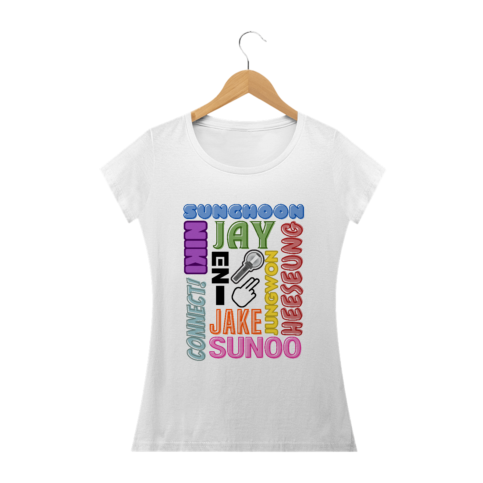 Nome do produto: Camiseta Babylook - Membros ENHYPEN