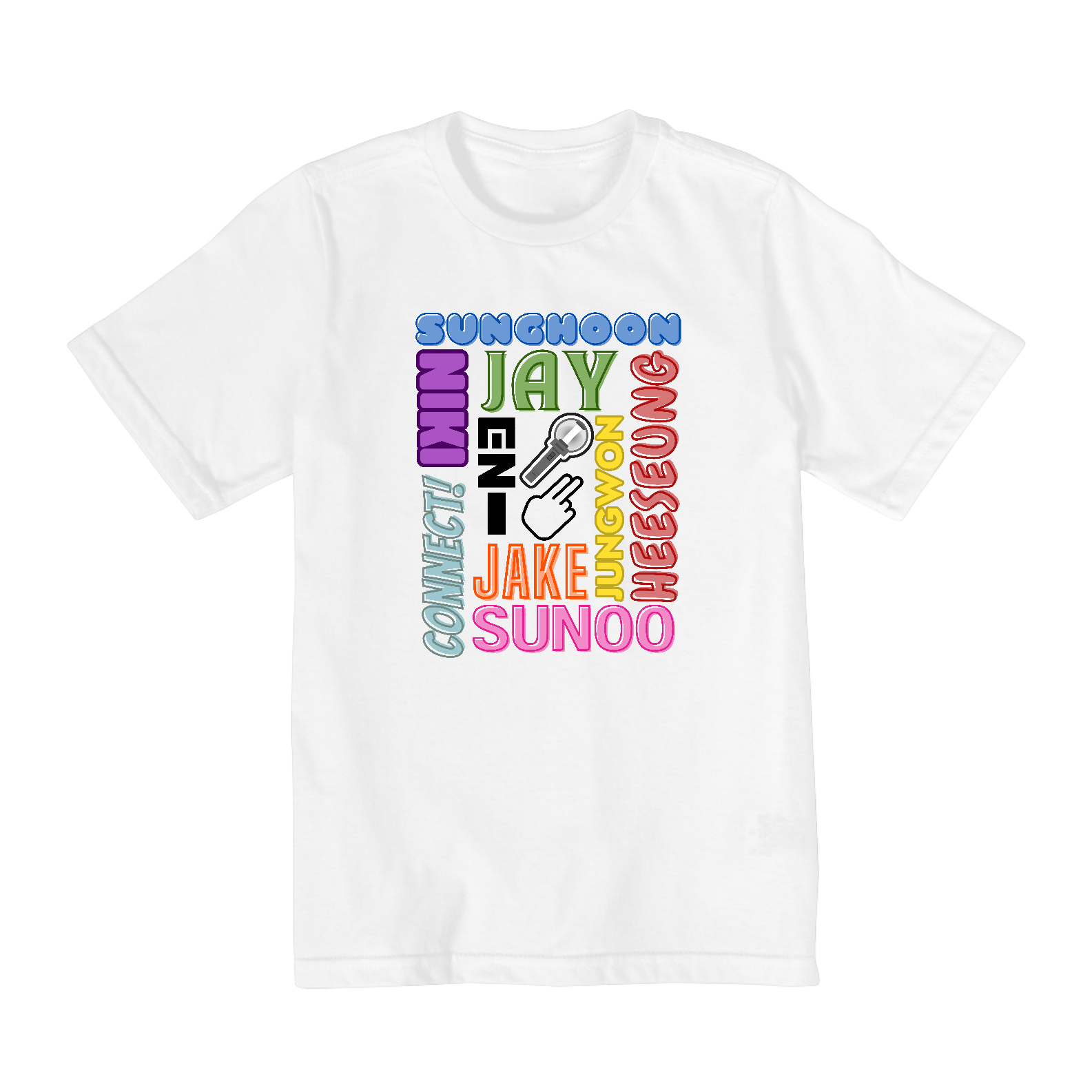 Nome do produto: Camiseta Kids - Membros ENHYPEN