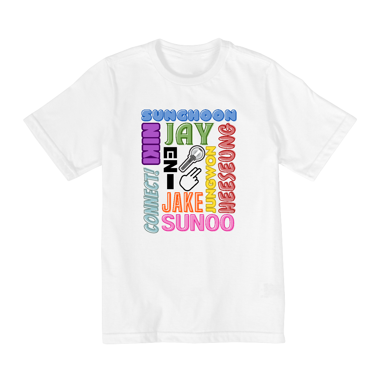 Nome do produto: Camiseta Teens - Membros ENHYPEN