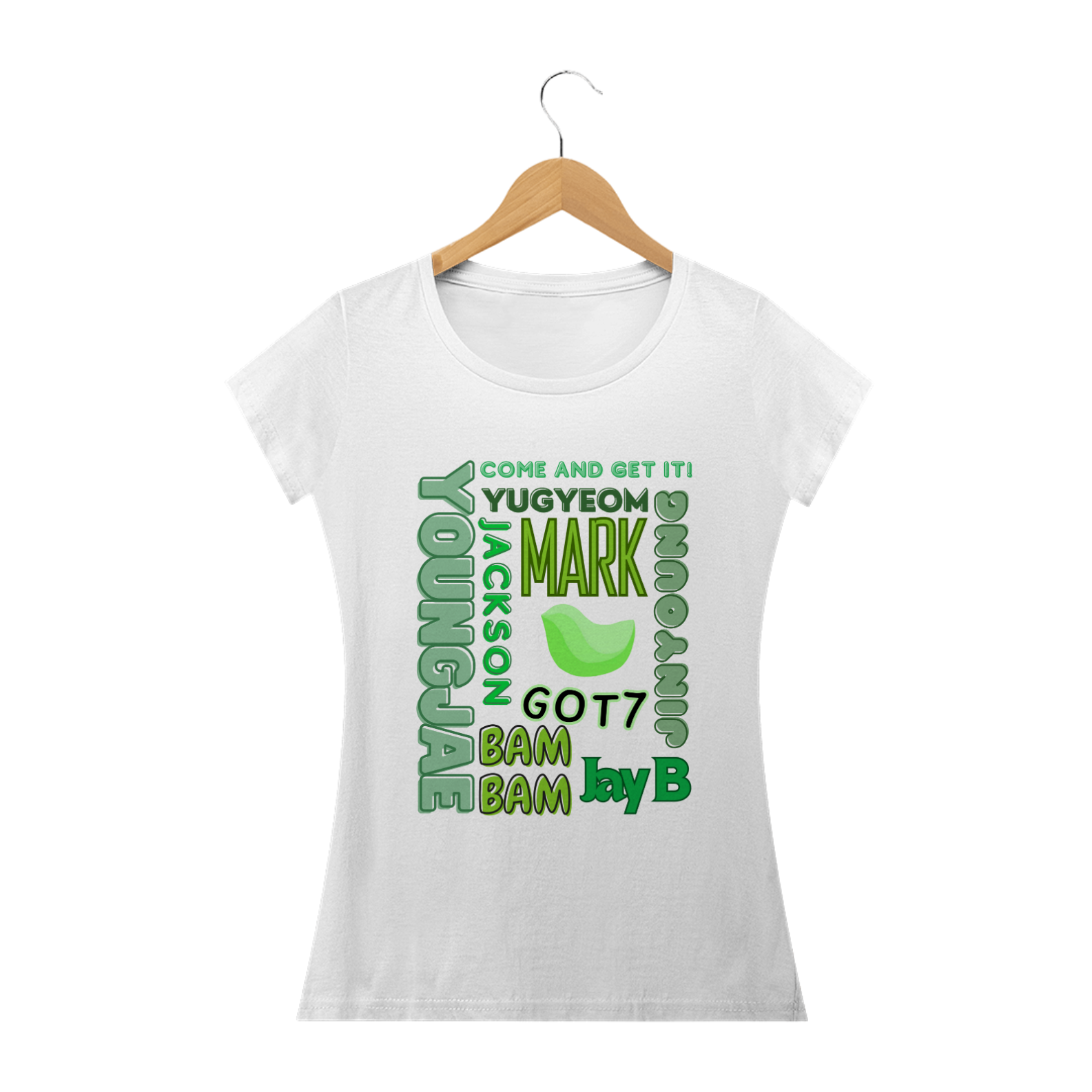 Nome do produto: Camiseta Babylook - Membros Got7