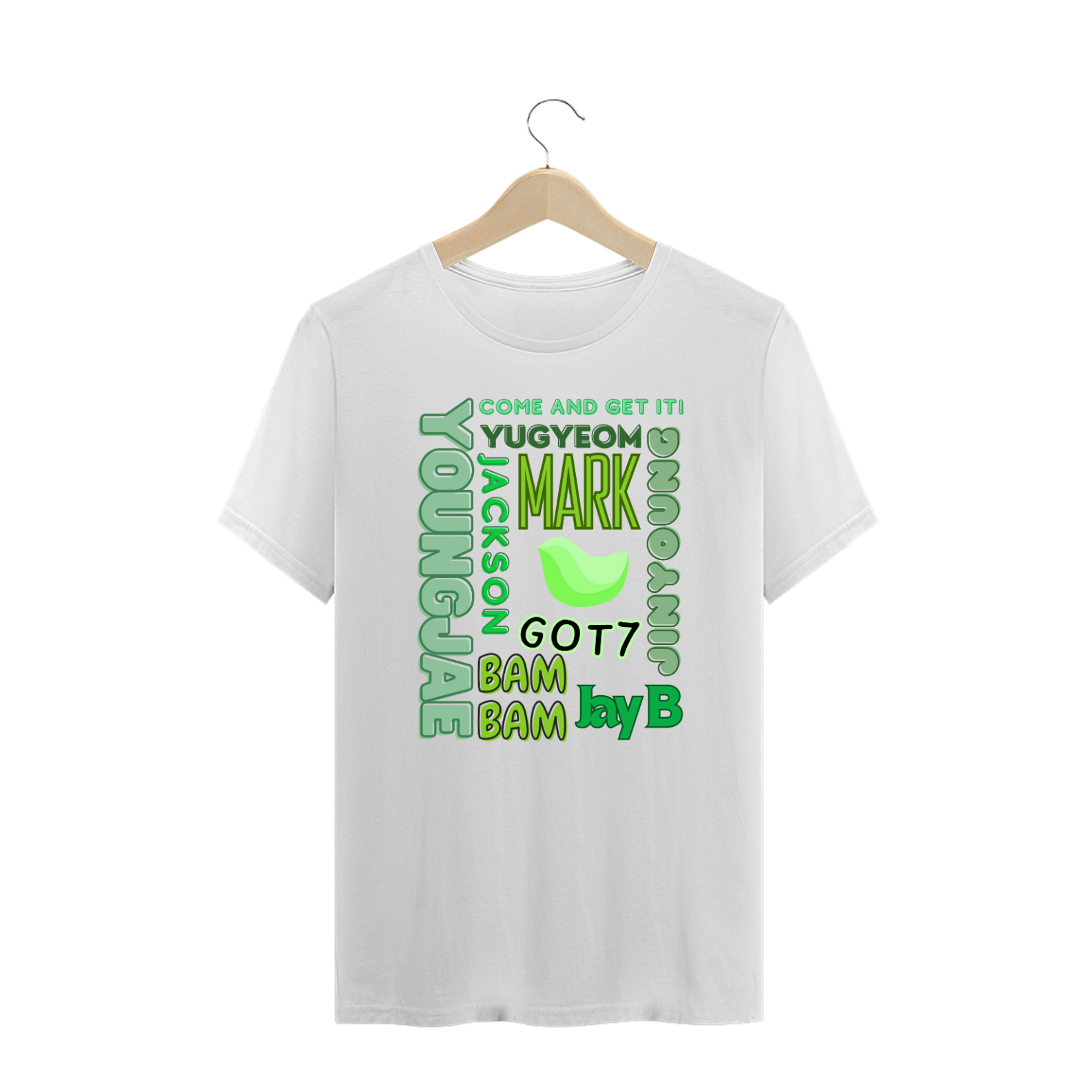 Nome do produto: Camiseta Plus Size - Membros GOT7