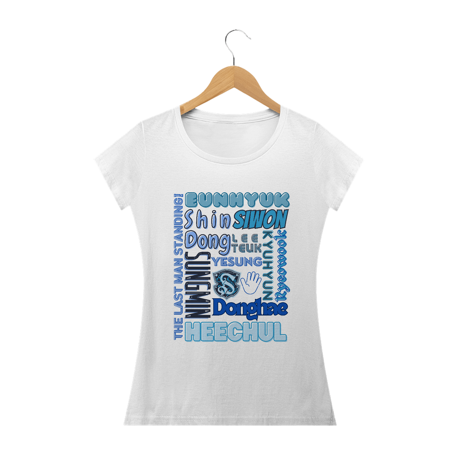 Nome do produto: Camiseta Babylook - Membros Super Junior