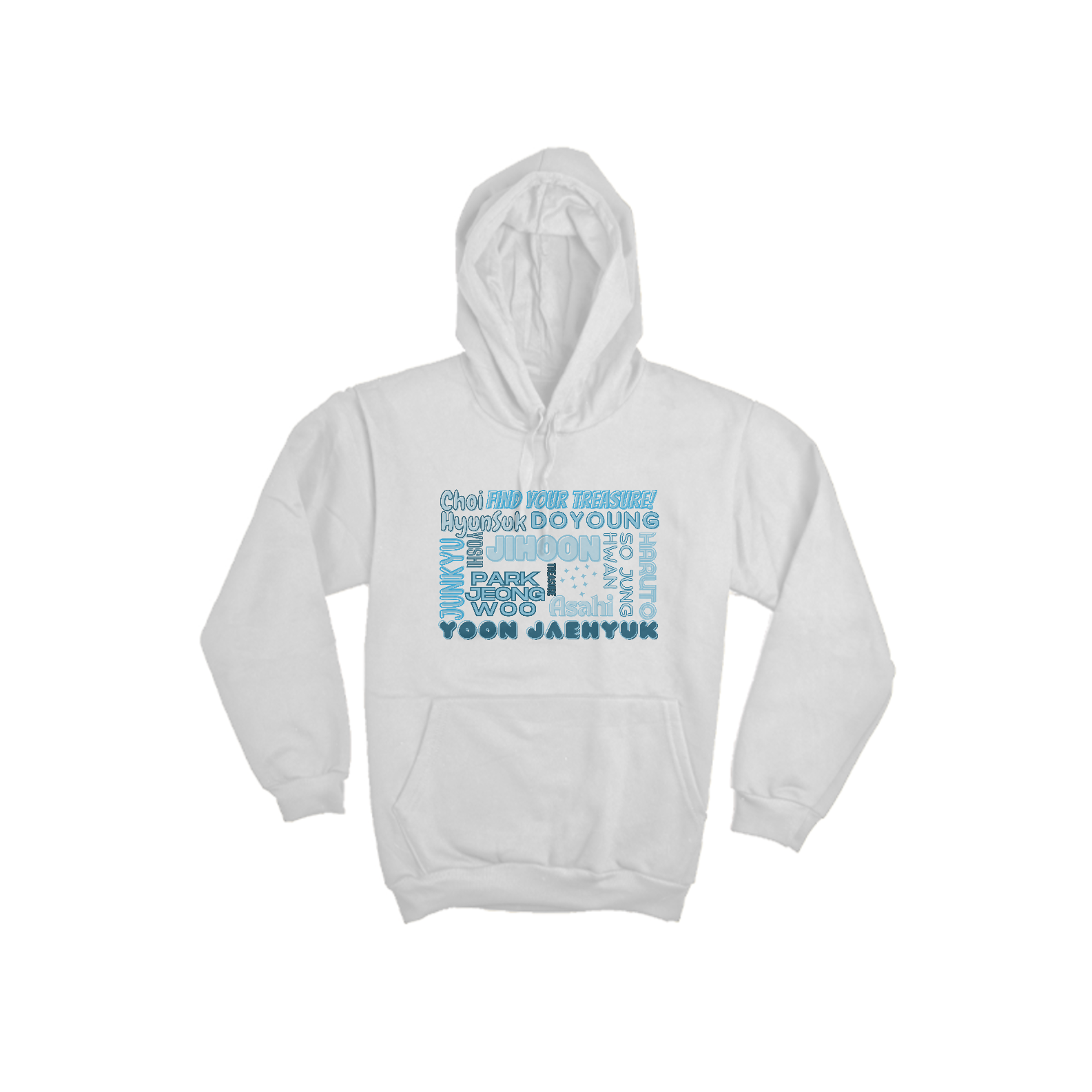 Nome do produto: Moletom Canguru - Membros TREASURE