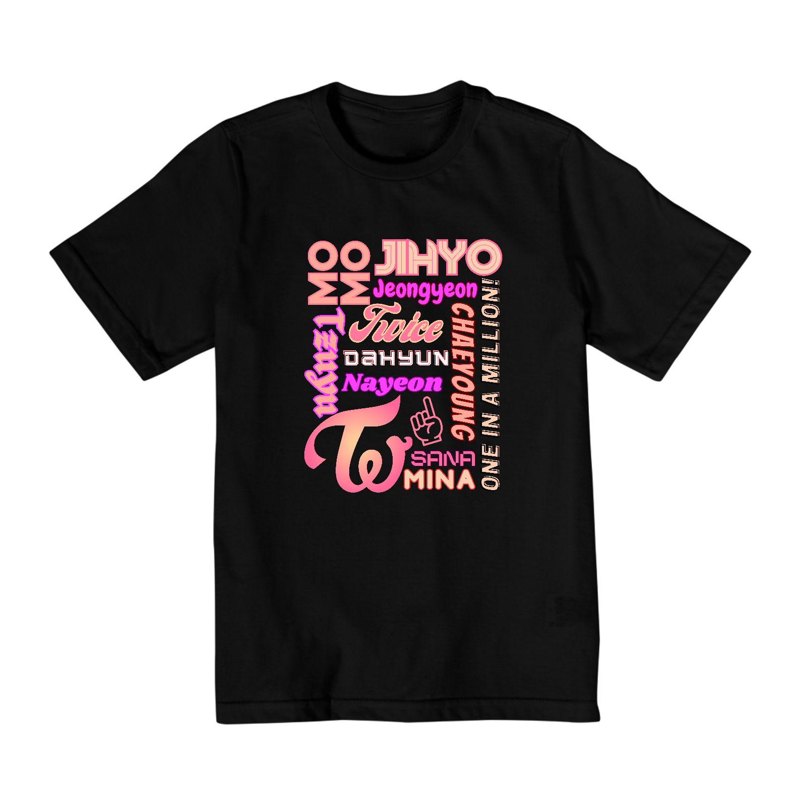 Nome do produto: Camiseta Kids - Membros TWICE