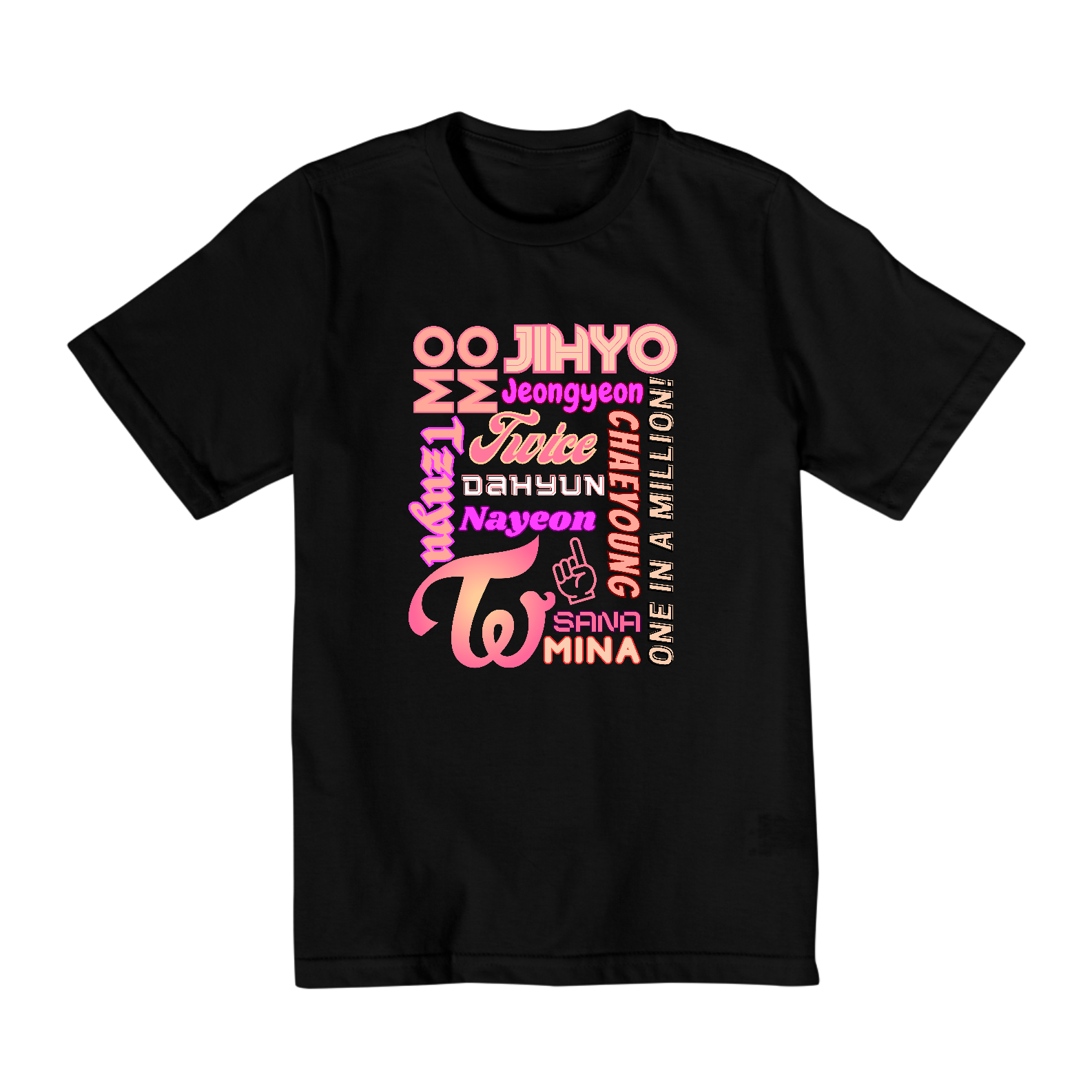 Nome do produto: Camiseta Teens - Membros TWICE