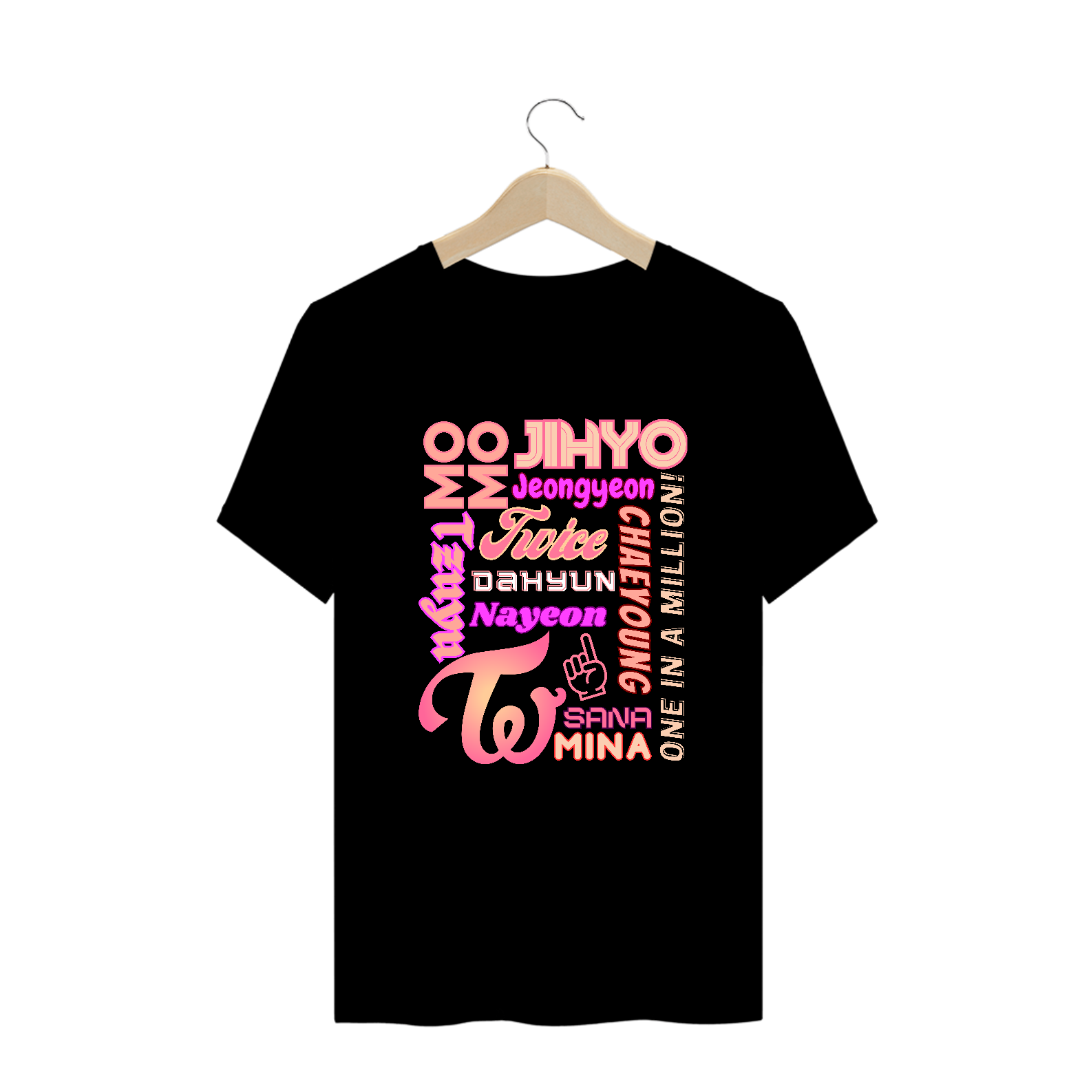 Nome do produto: Camiseta Plus Size - Membros TWICE