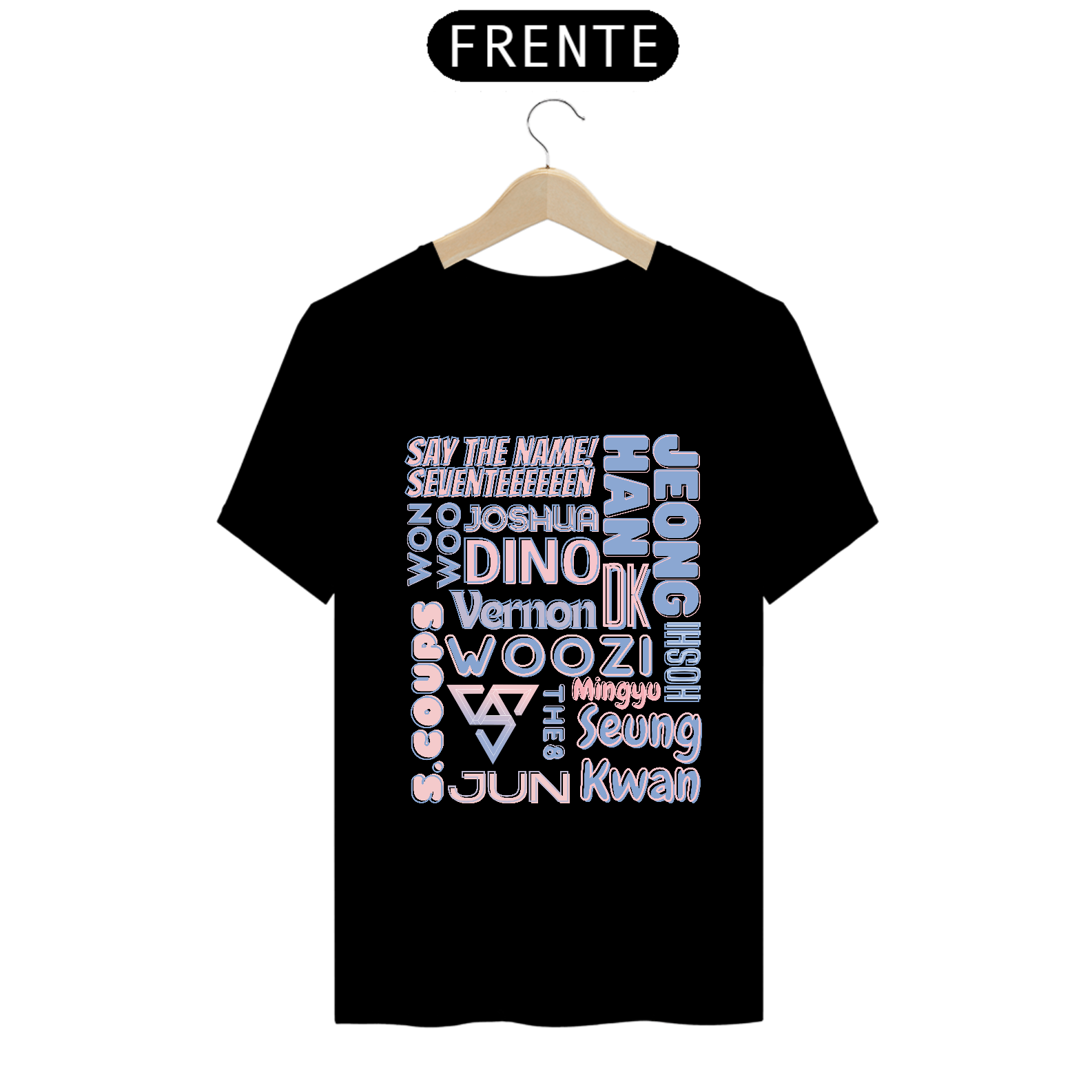 Nome do produto: Camiseta Masculina - Membros Seventeen