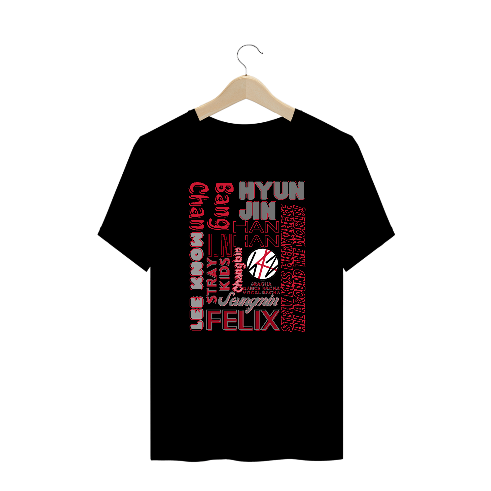 Nome do produto: Camiseta Plus Size - Membros Stray Kids