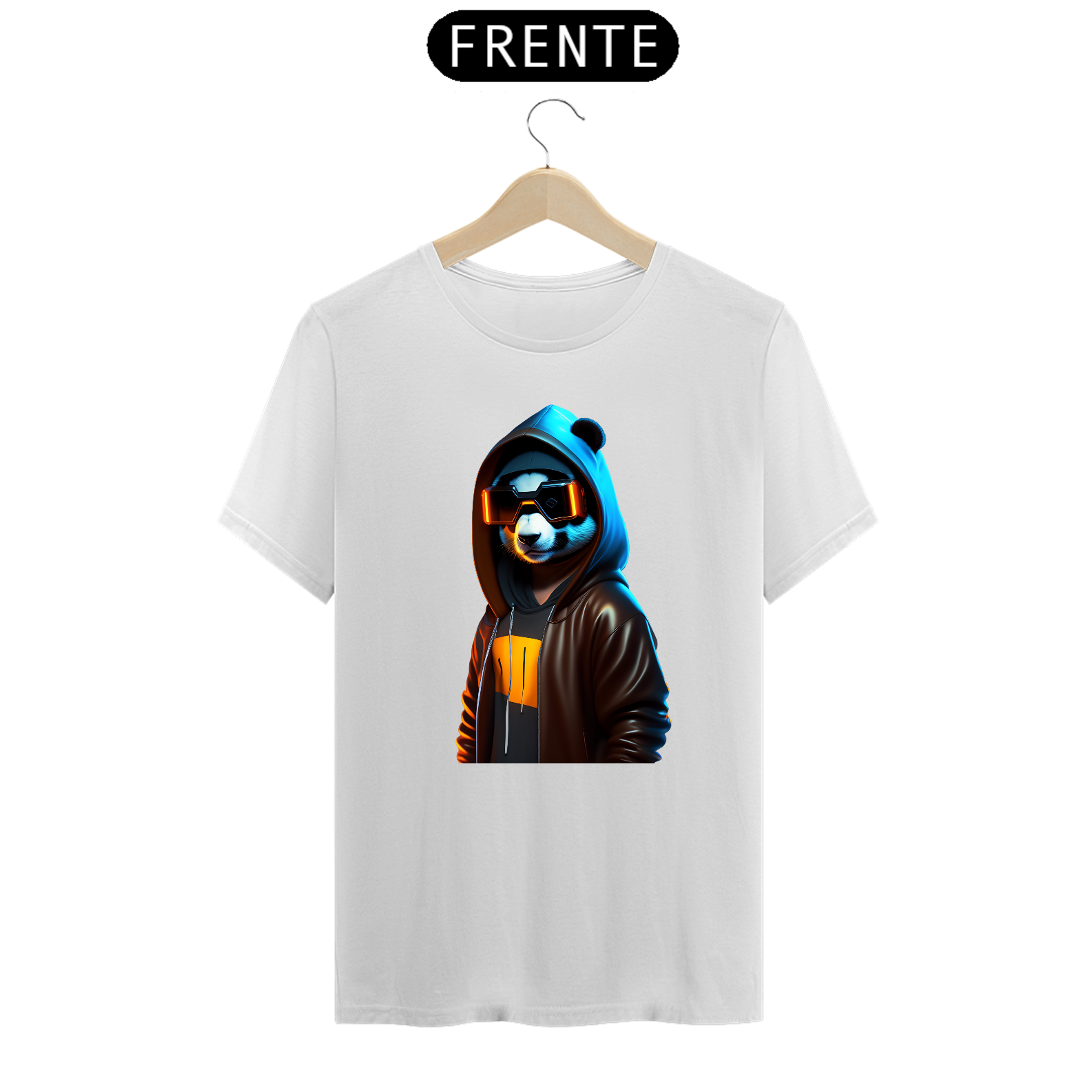 Nome do produto: Camiseta Panda de óculos 3D
