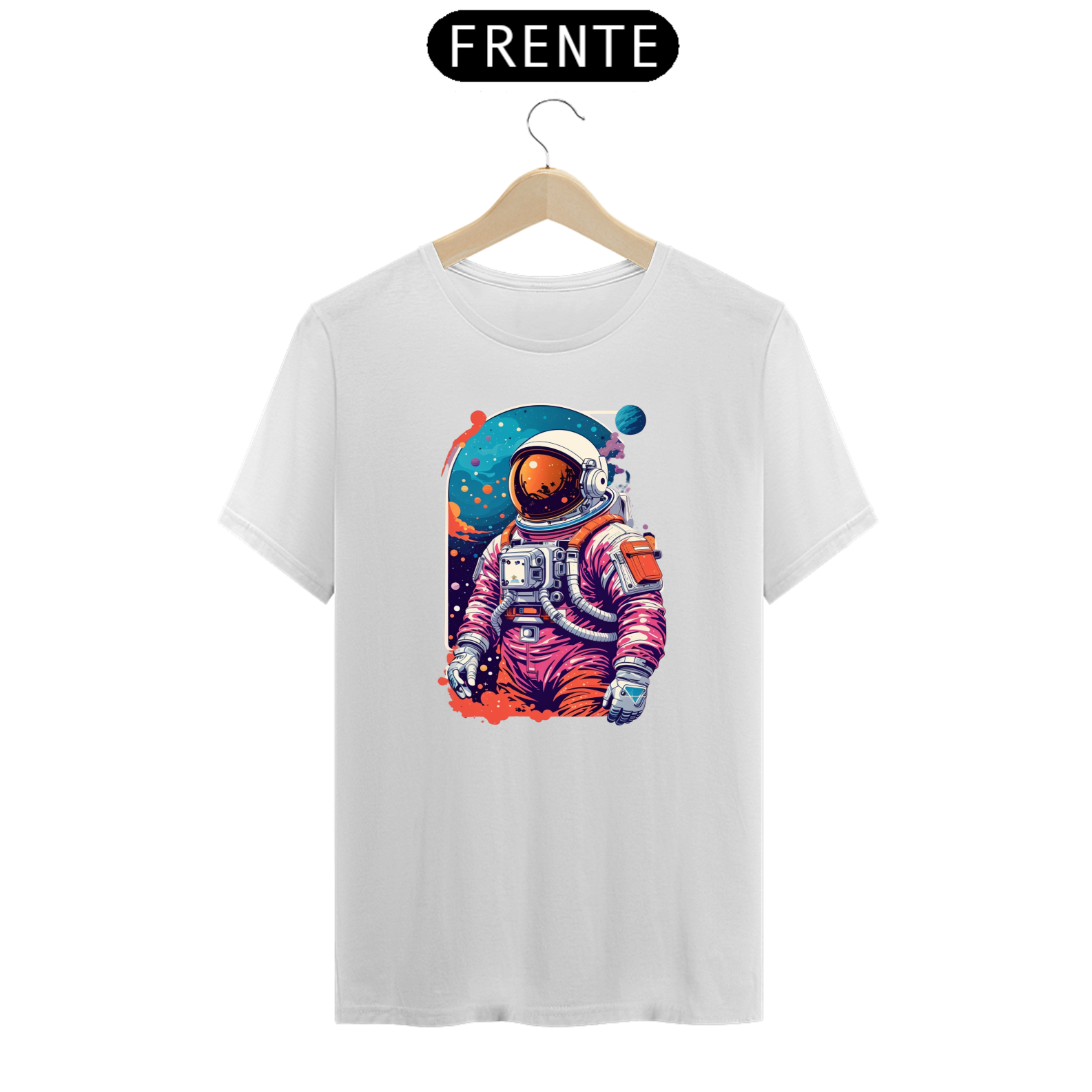 Nome do produto: Camiseta Astronauta colorido