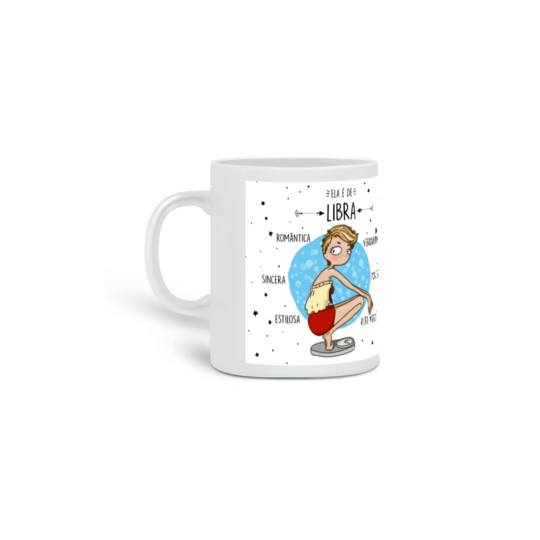 Nome do produto: Caneca Ela é de LIBRA