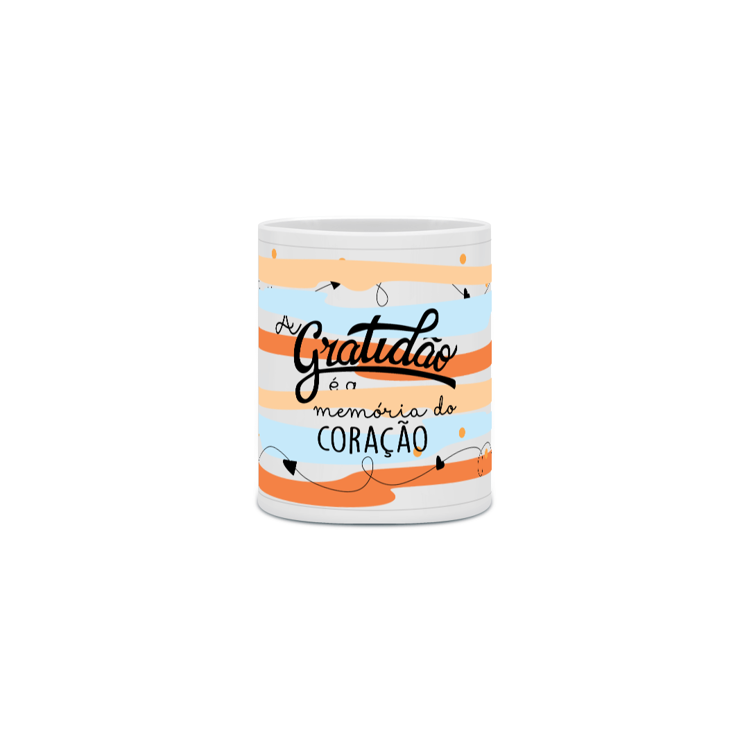 Nome do produto: Caneca A Gratidão é a Memória do Coração 