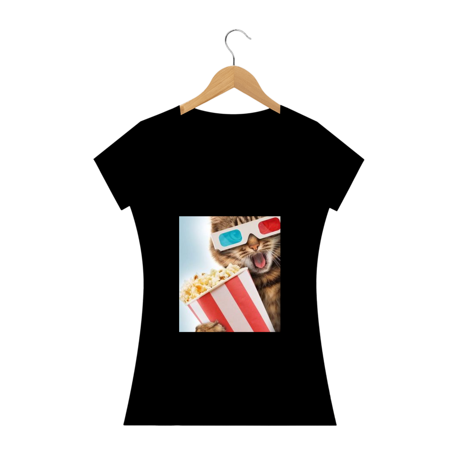 Nome do produto: Camiseta Feminina Gato 3D