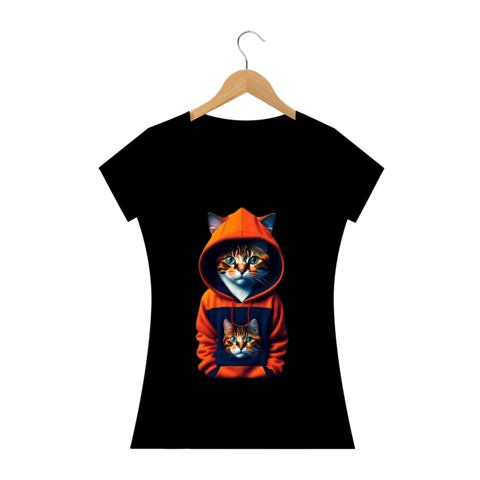 Nome do produto: Camiseta Baby Long Gato com Blusa