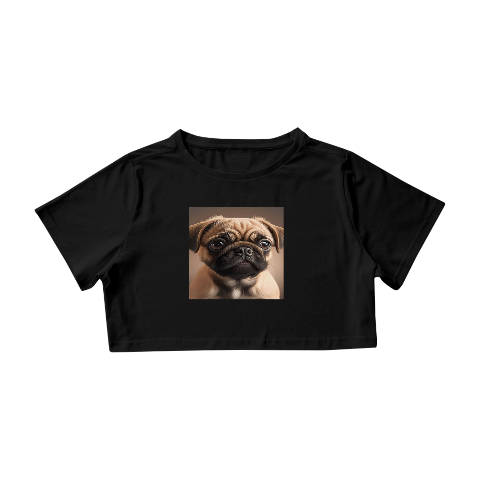 Nome do produto: Camiseta Cropped Pug