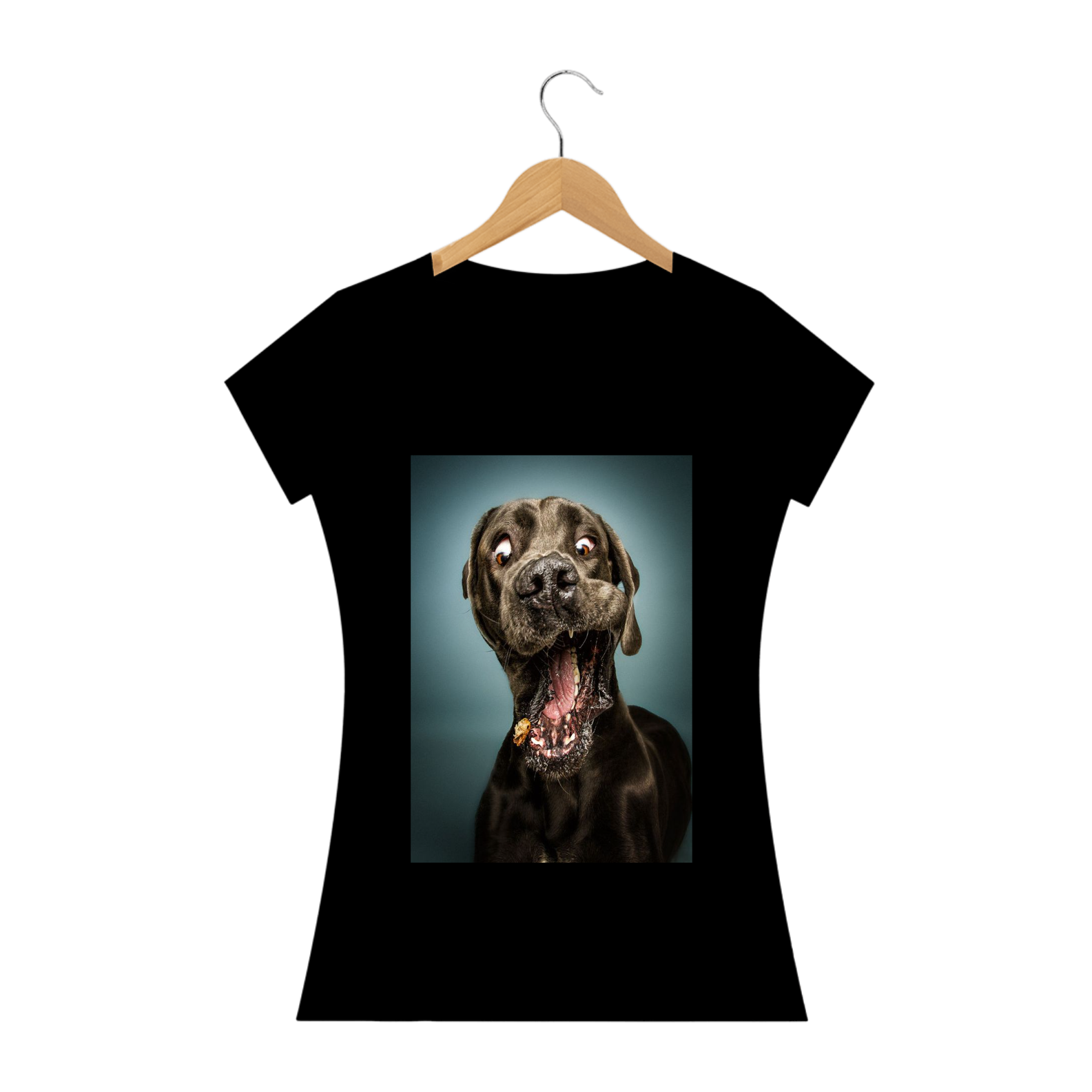 Nome do produto: Camiseta cachorro com a boca aberta