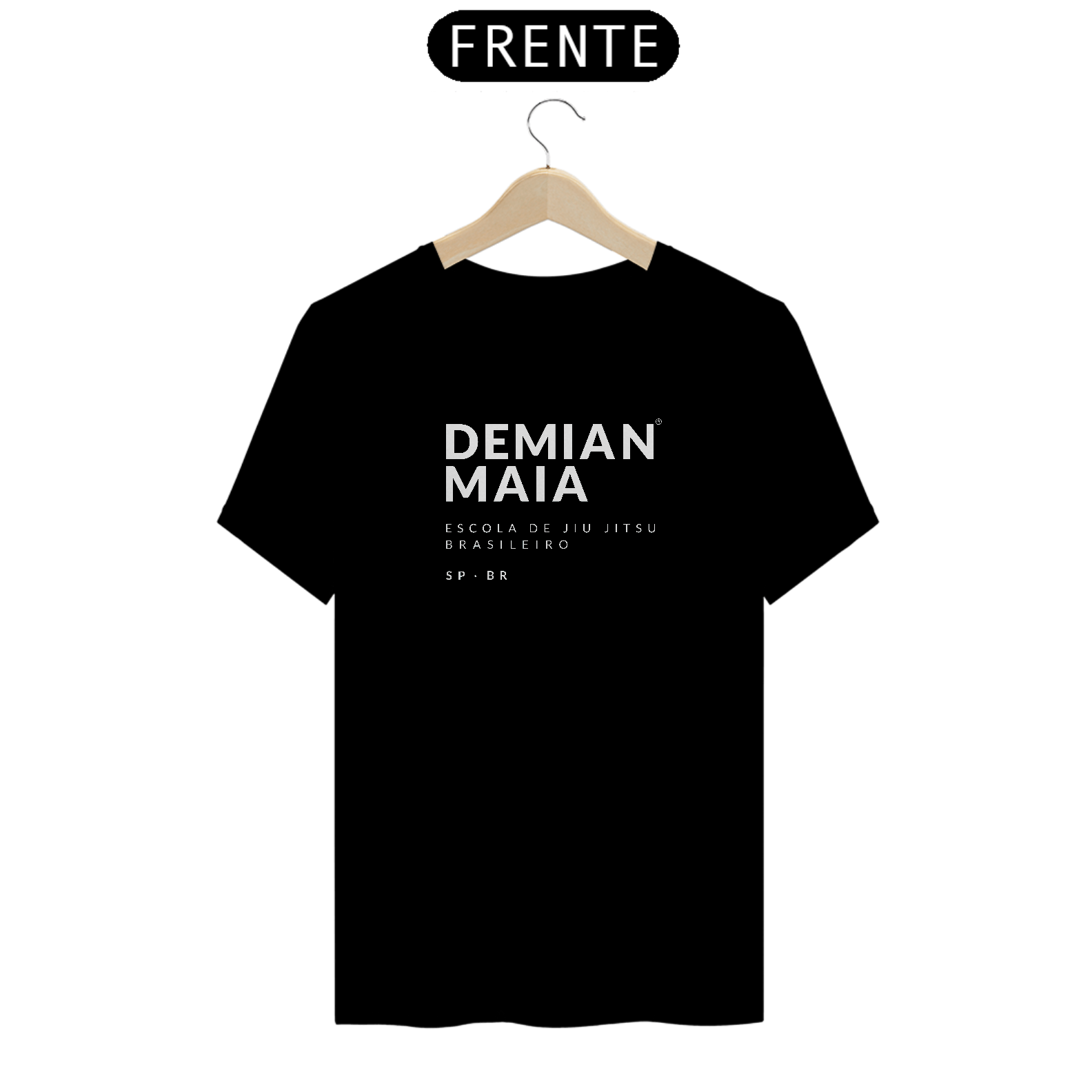 Camiseta Demian Maia logo 2 Branco 1