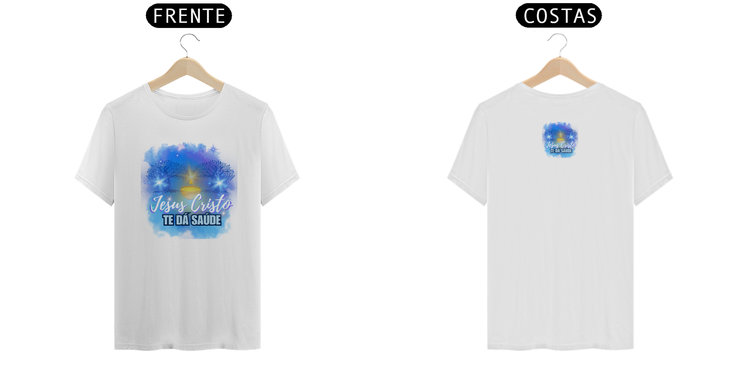 Nome do produto: T-Shirt Classic Cristã Jesus te dá Saúde
