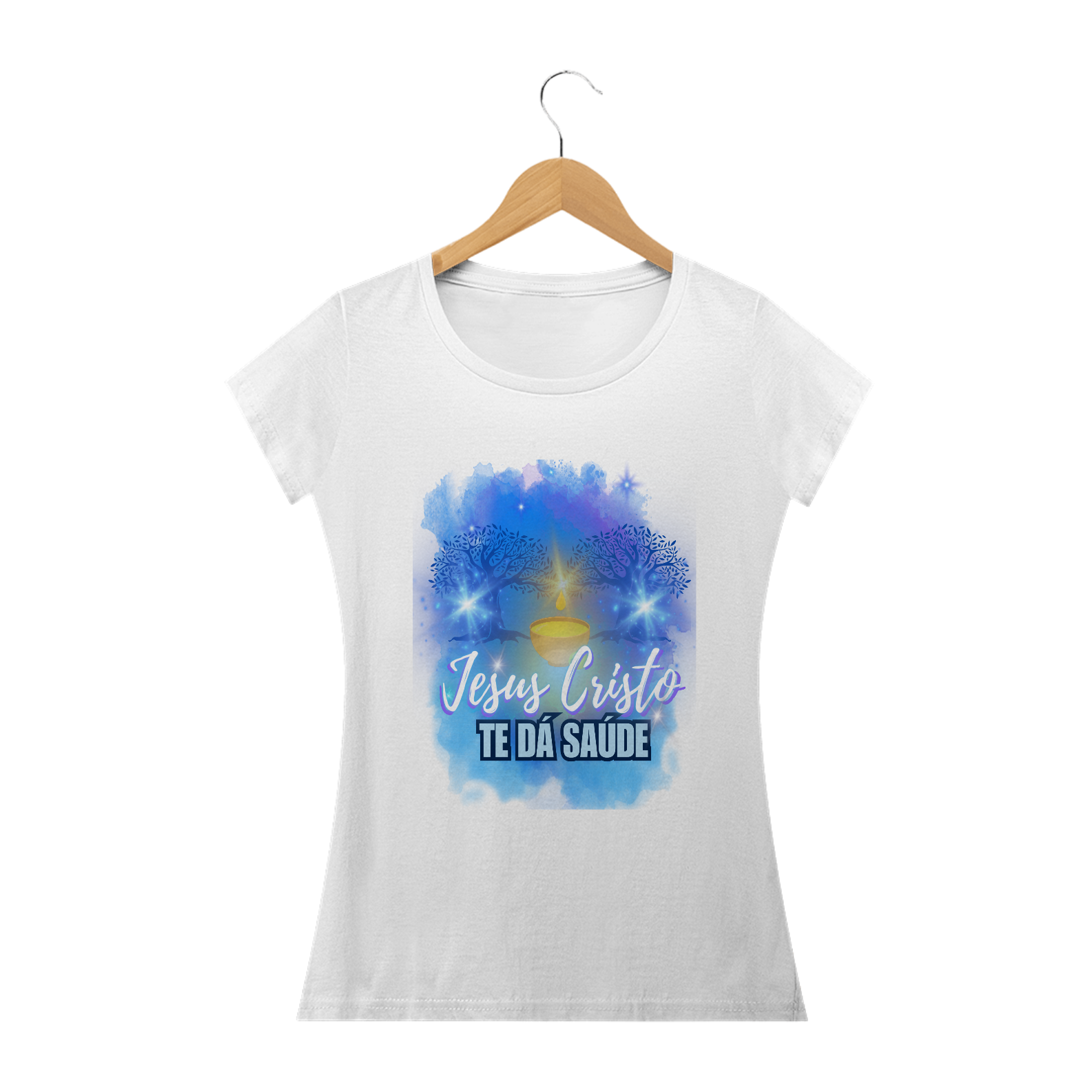 Nome do produto: Baby Long Classic Cristã Jesus te dá Saúde