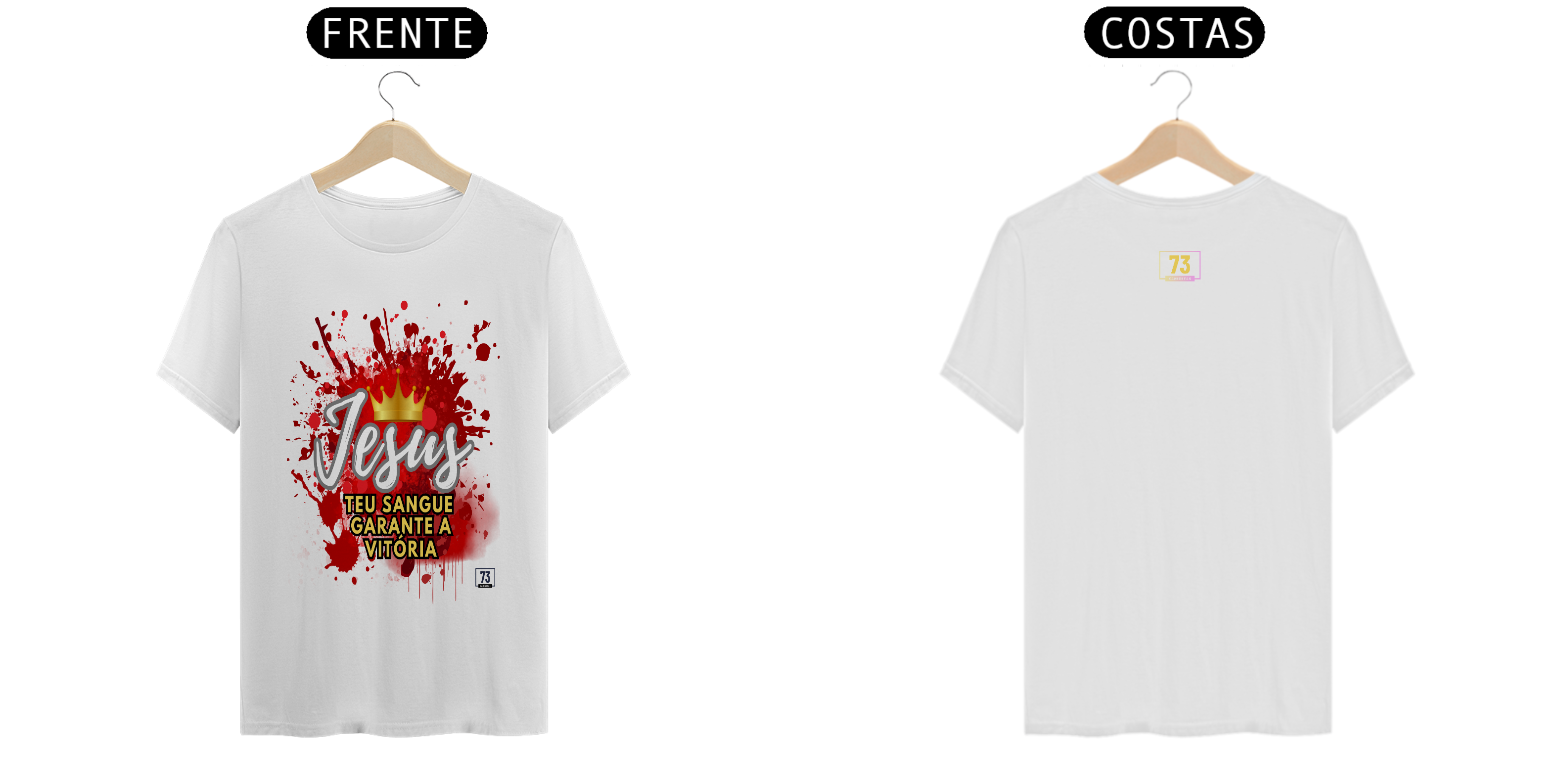 Nome do produto: T-Shirt Classic Cristã Jesus Teu Sangue