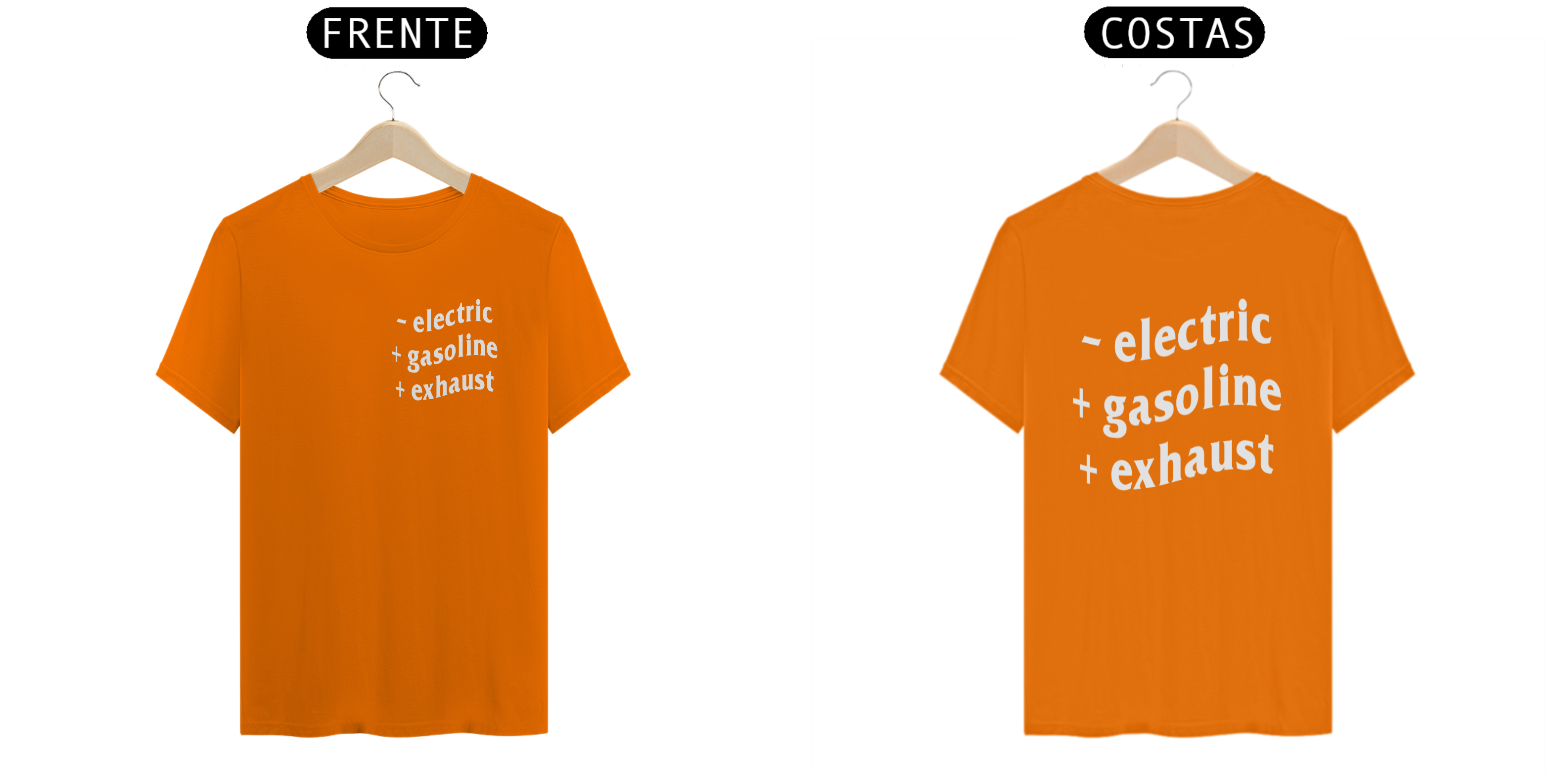 Nome do produto: Camiseta - electric + gasoline + exhaust