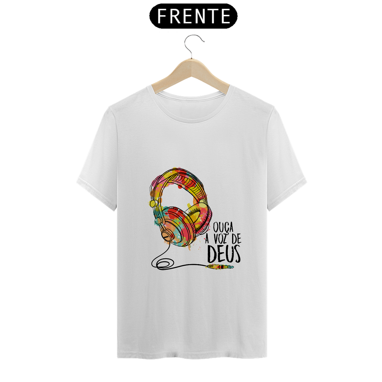 Nome do produto: Camisa Fone Ouça a Voz - Várias Cores