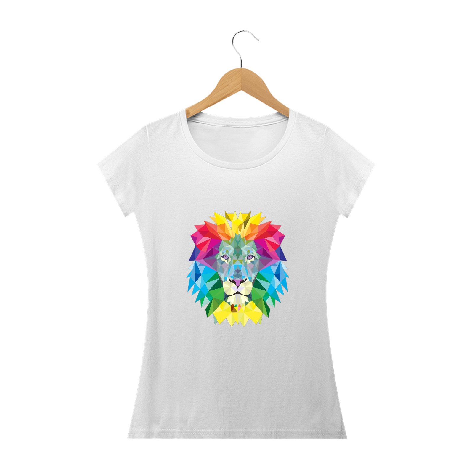 Nome do produto: Camisa Feminina Leão Colorido 2 - Várias Cores