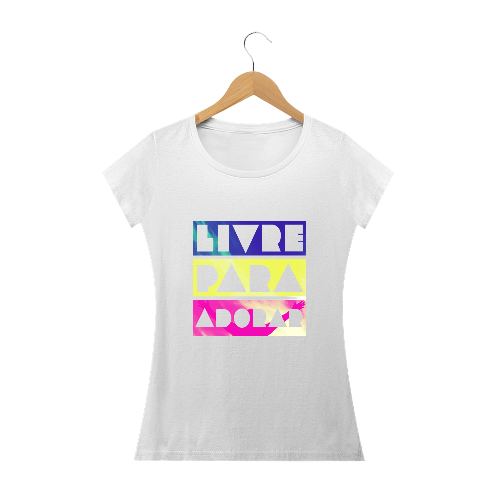 Nome do produto: Camisa Feminina Livre Para Adorar -  Várias Cores