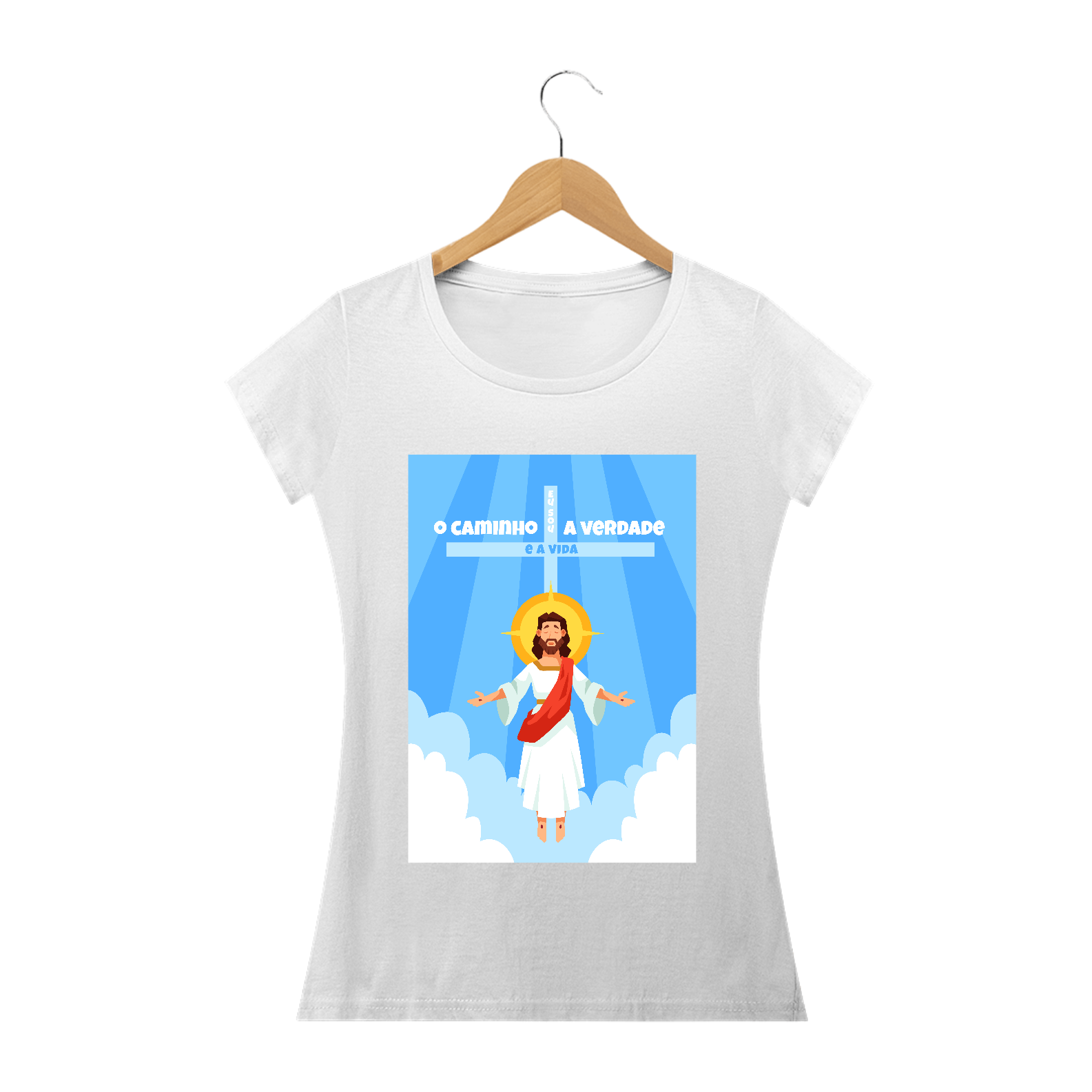 Nome do produto: Camisa Feminina Imagem Jesus - Várias Cores
