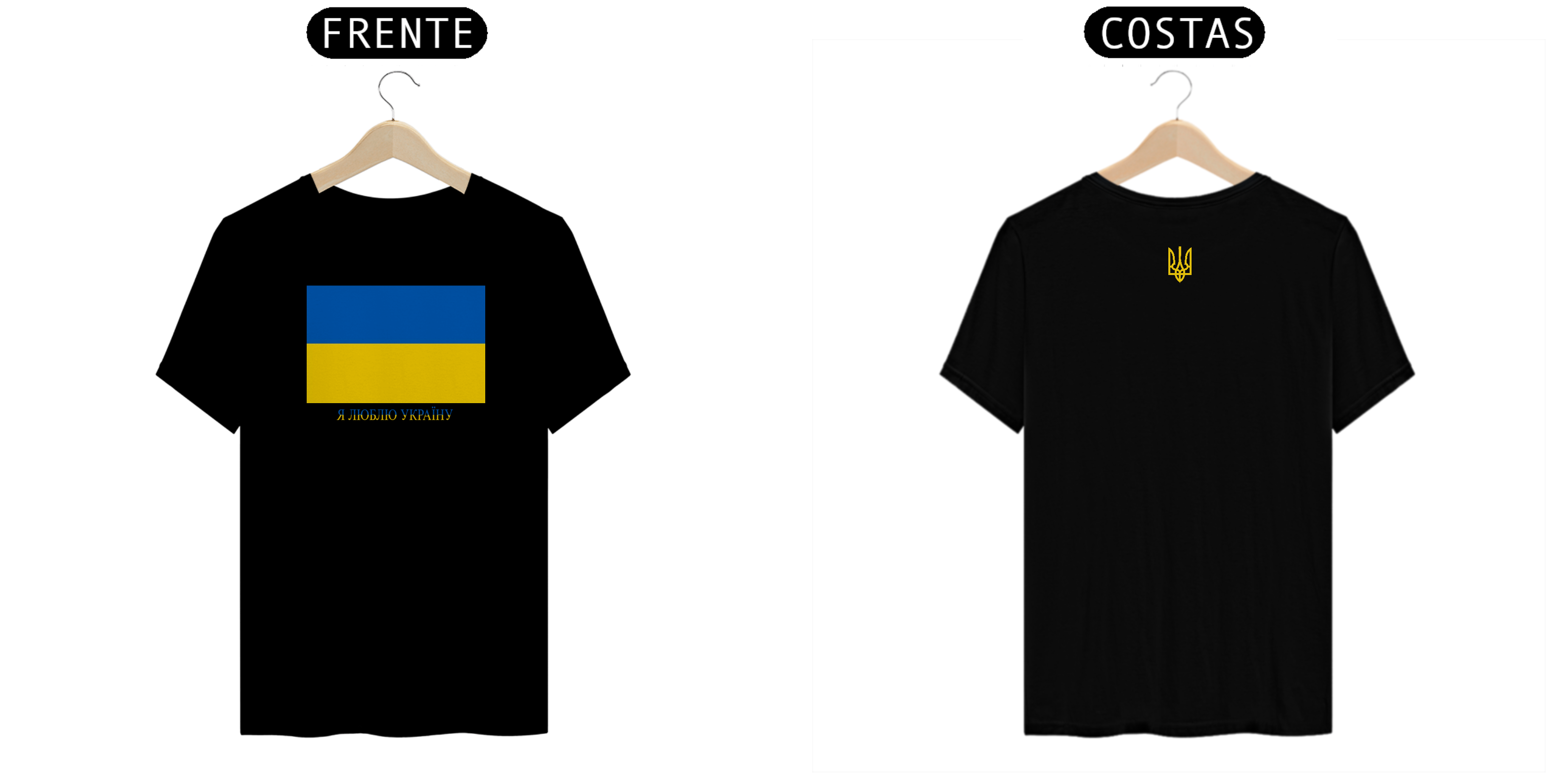 Nome do produto: Camisa Bandeira da Ucrânia