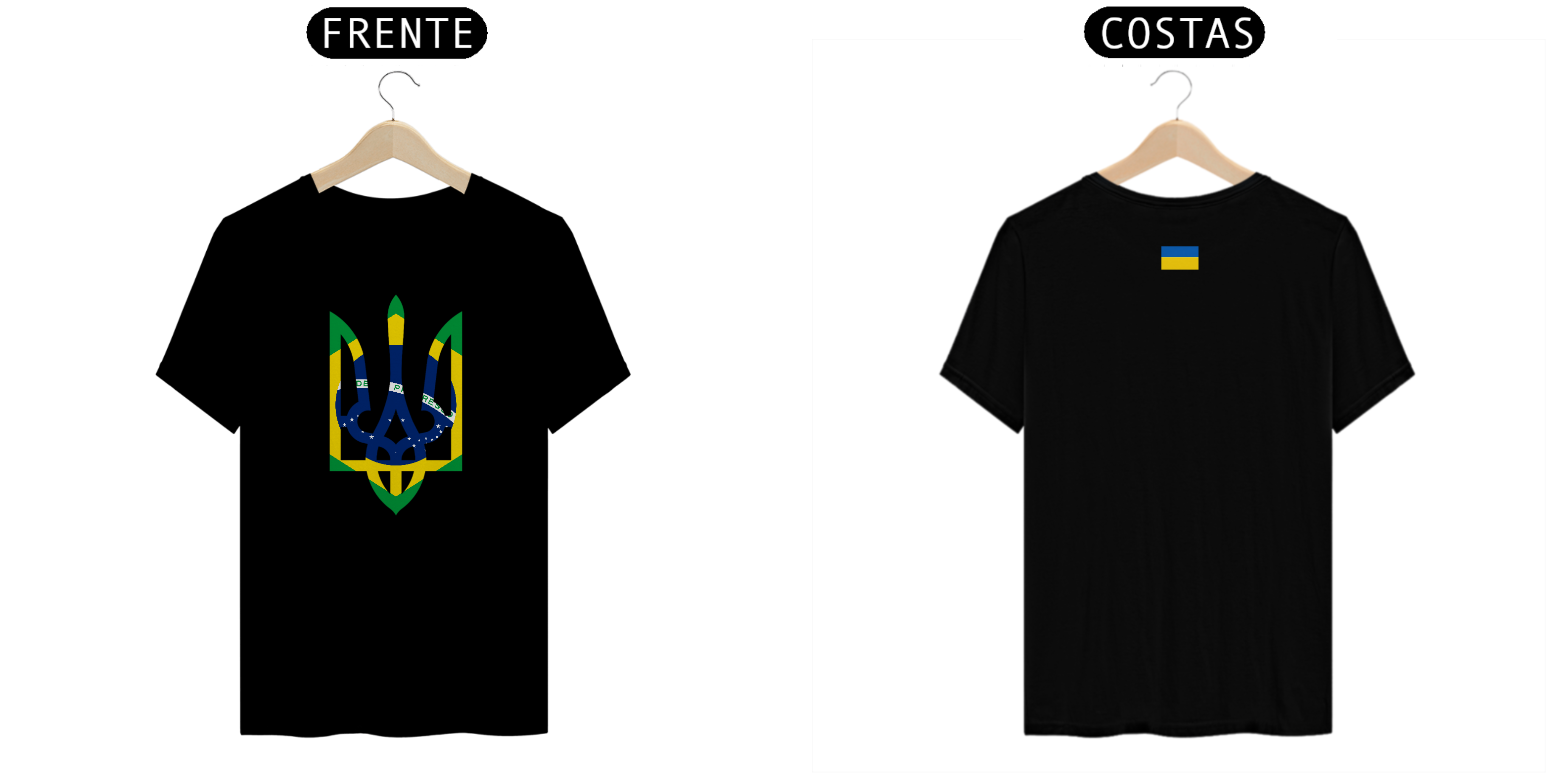 Nome do produto: Camisa Tryzub Ucrânia-Brasil