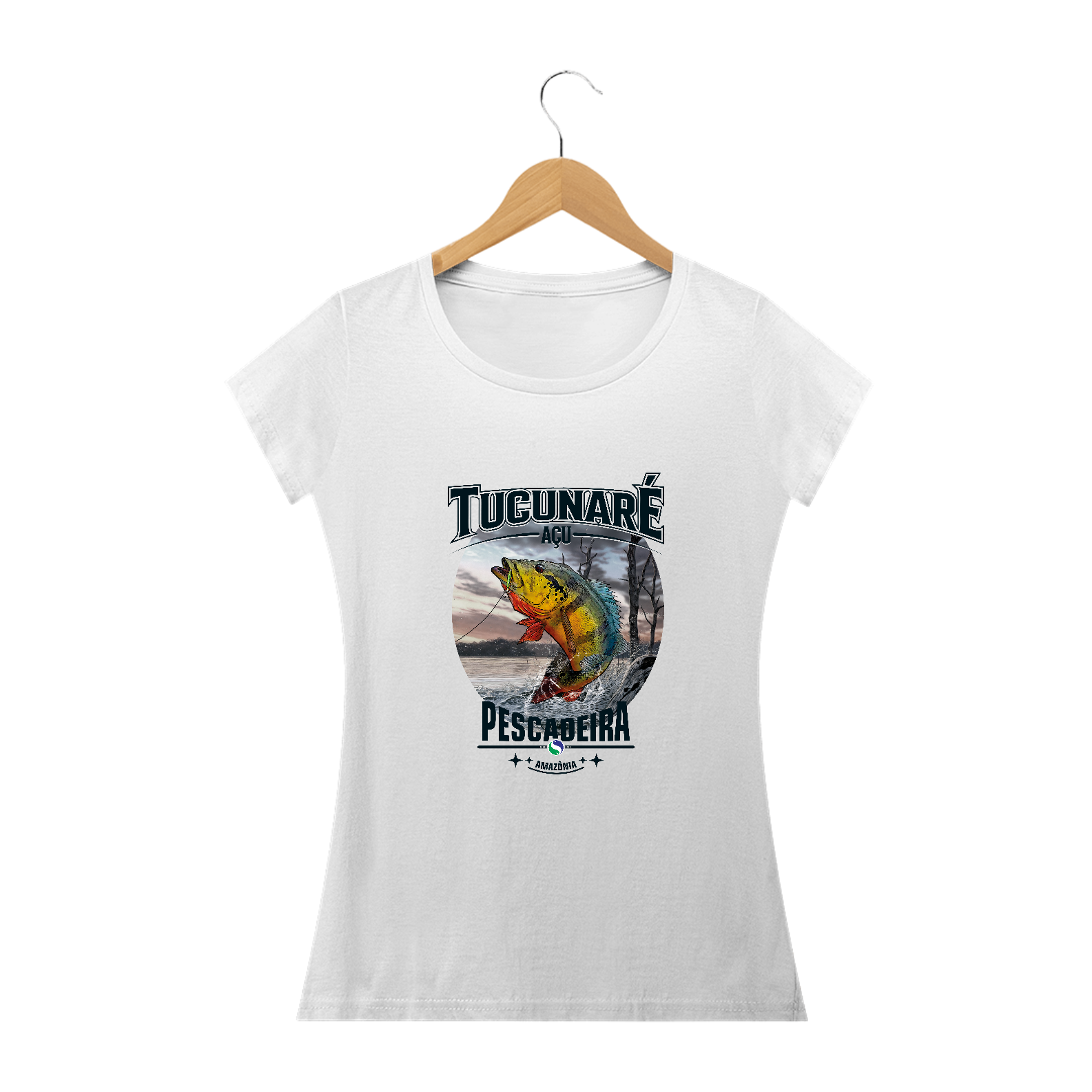 Nome do produto: Camiseta Feminina Clara - Tucunaré Açu