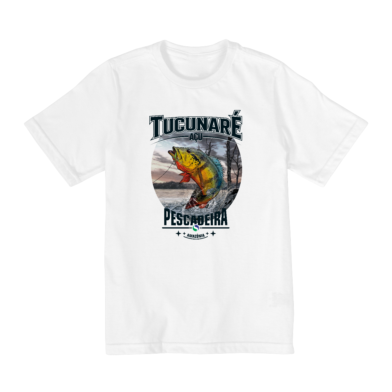 Nome do produto: Camiseta Clara  Infantil 10 a 14 anos - Tucunaré Açu
