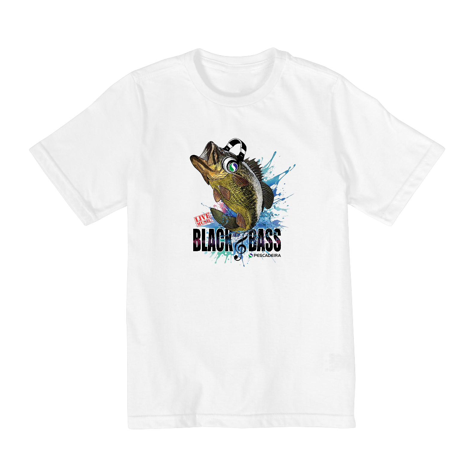Nome do produto: Camiseta Clara Infantil 10 a 14 anos - Black Bass