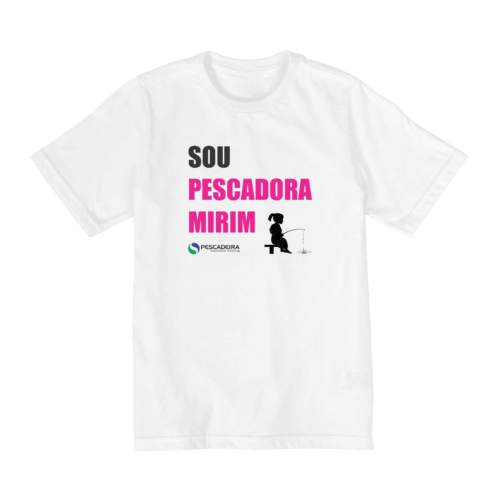 Nome do produto: Camiseta Clara Infantil 2 a 8 anos - Pescadora Mirim