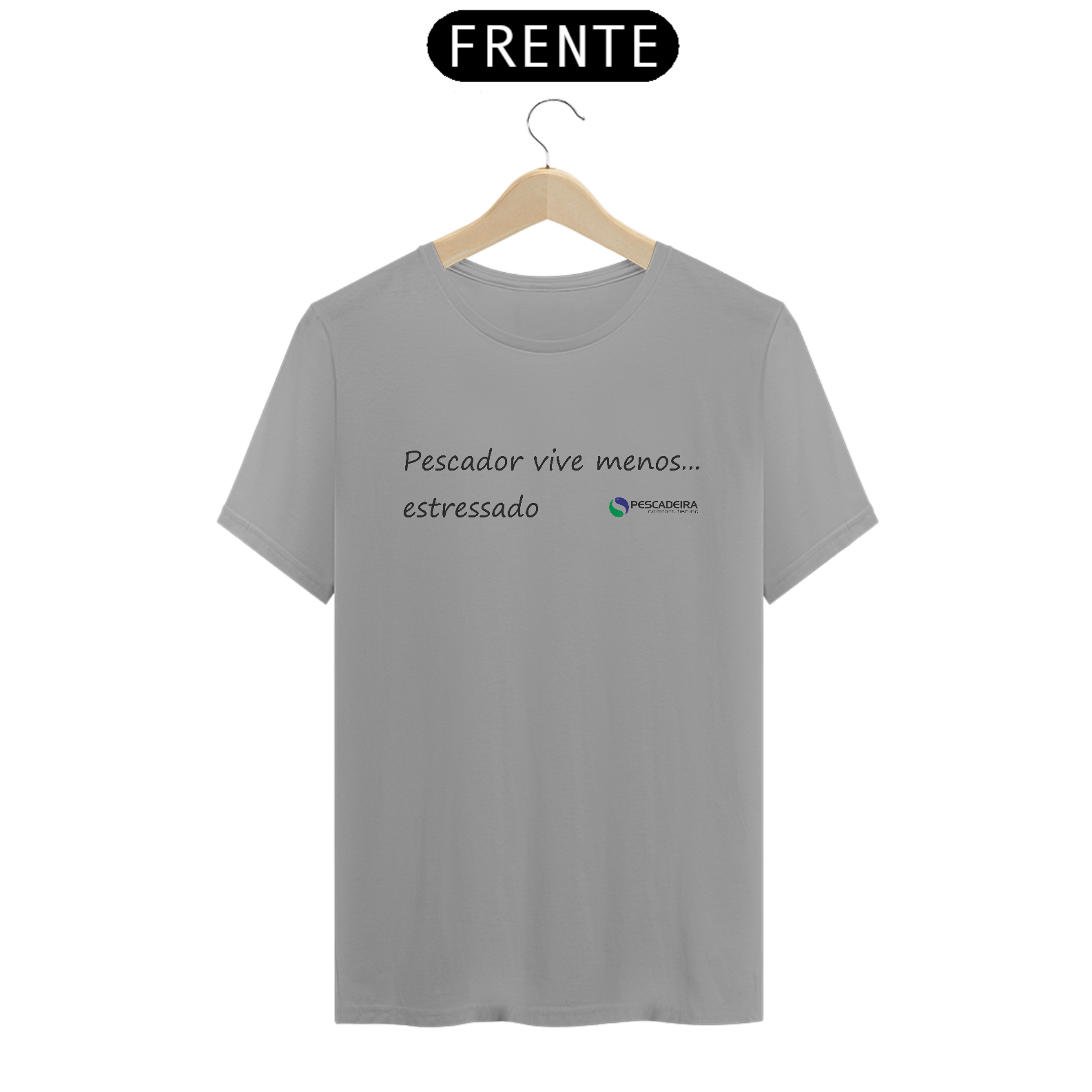 Nome do produto: Camiseta Clara - Pescador Menos Estressado
