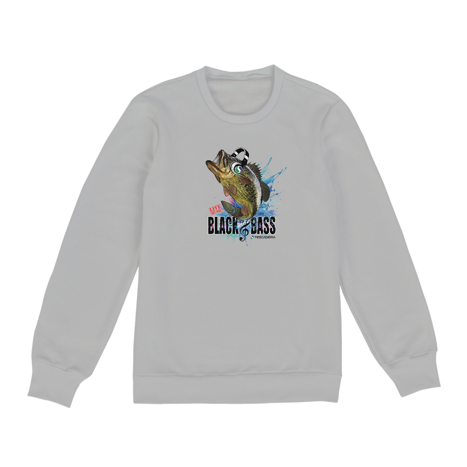 Nome do produto: Moletom Claro Fechado Unissex - Black Bass
