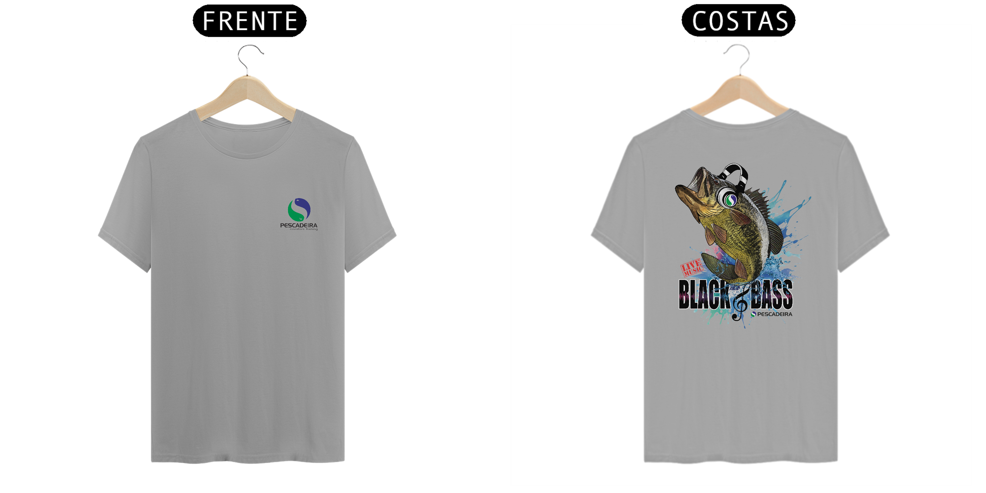 Nome do produto: Camiseta Clara - Black Bass (Costas)