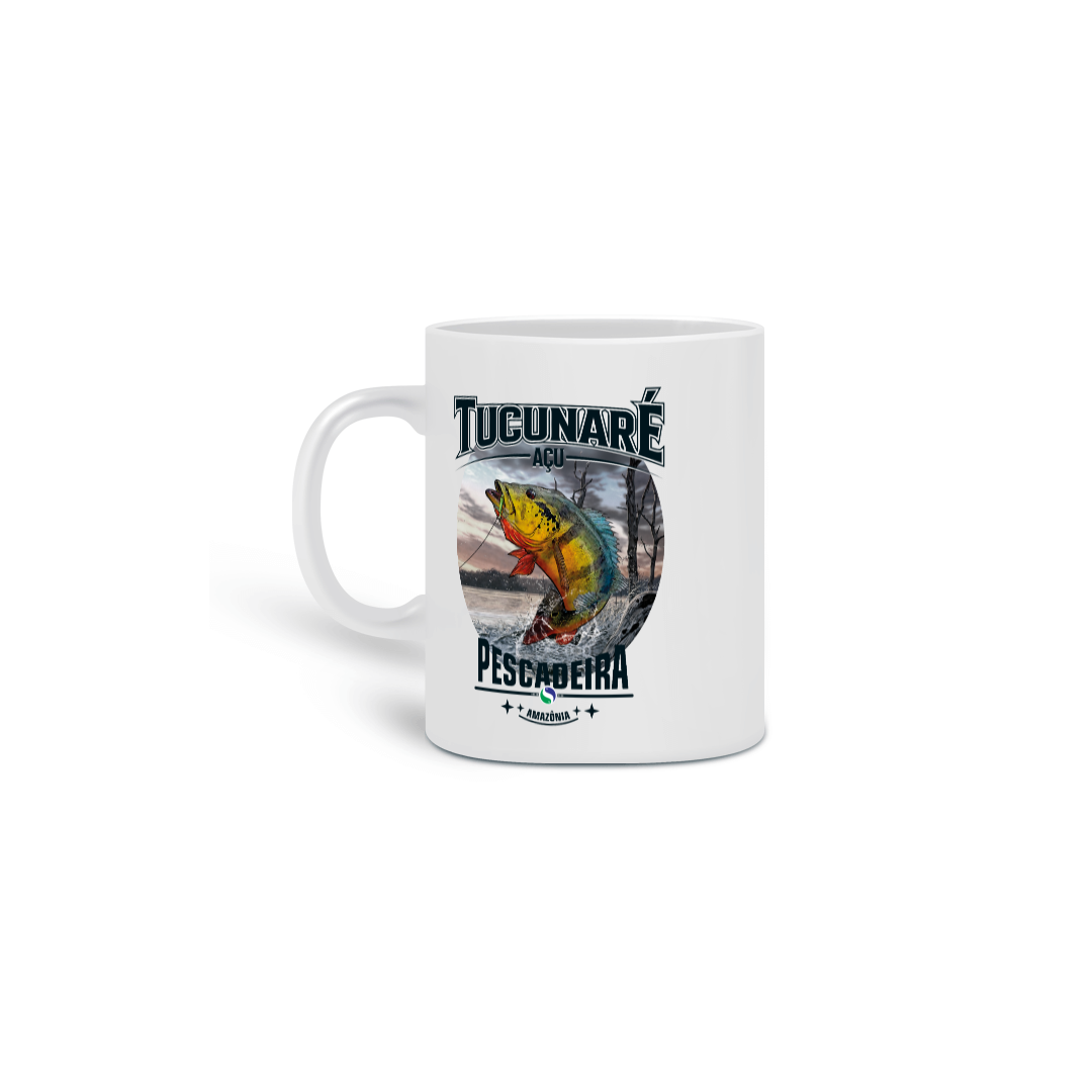 Nome do produto: Caneca Porcelana - Tucunaré Açu