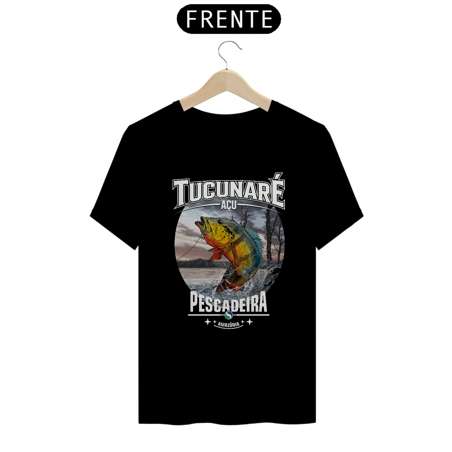 Nome do produto: Camiseta Escura - Tucunaré Açu 