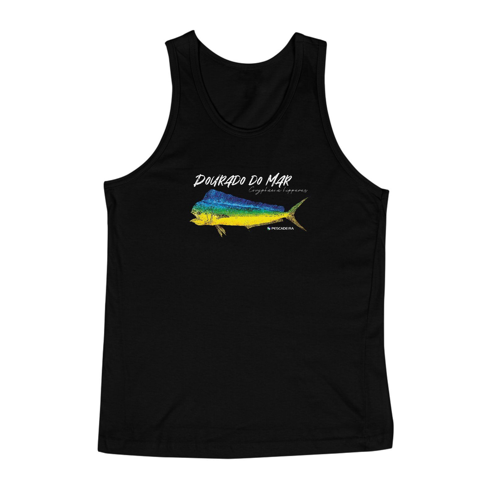 Nome do produto: Regata Masculina Preta -  Dourado do Mar