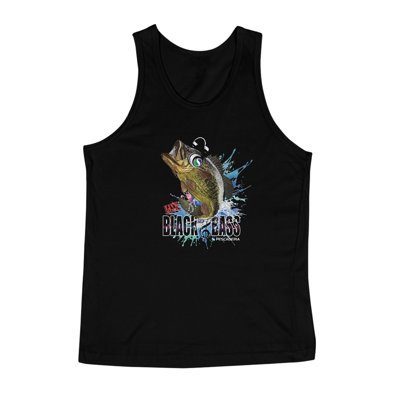 Nome do produto: Regata Masculina Preta - Black Bass