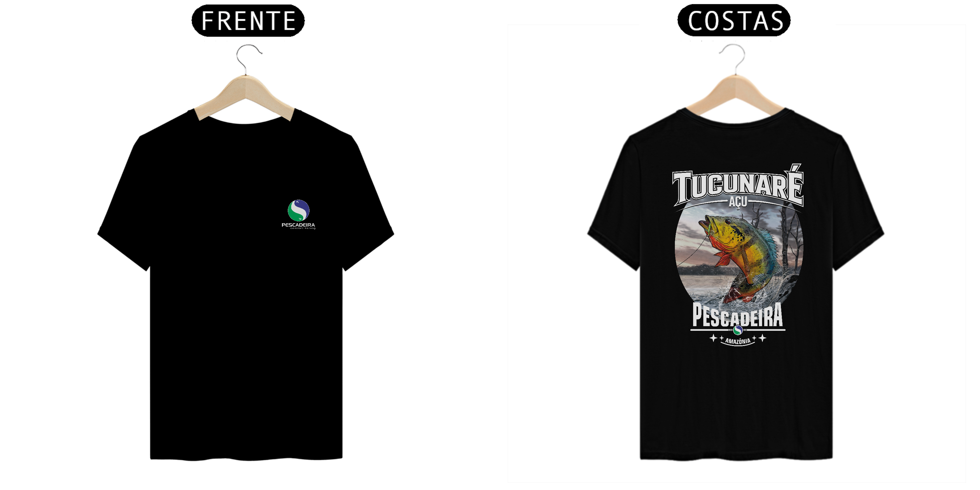 Nome do produto: Camiseta Escura - Tucunaré Açu (Costas)