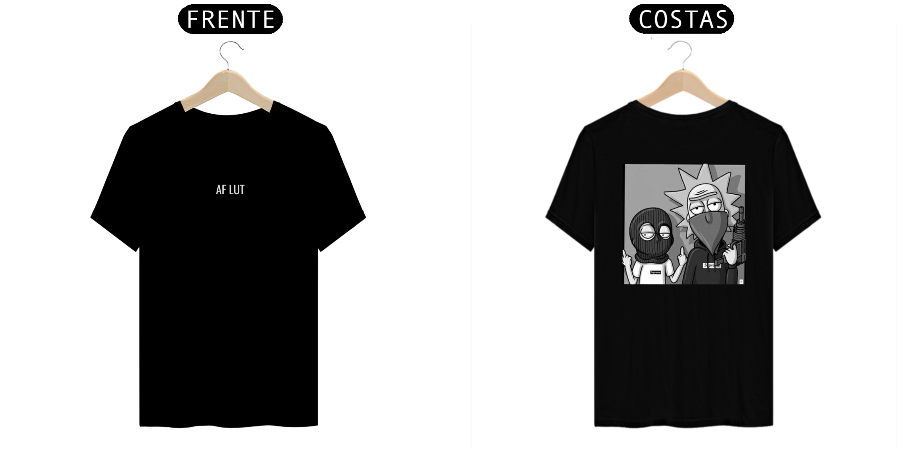 Nome do produto: CAMISA PRETA RICK AND MORTY