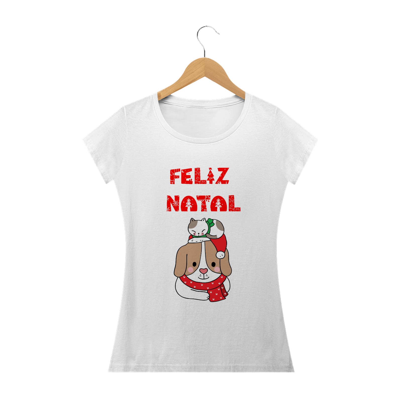 Nome do produto: CAMISETA PETS - FELIZ NATAL