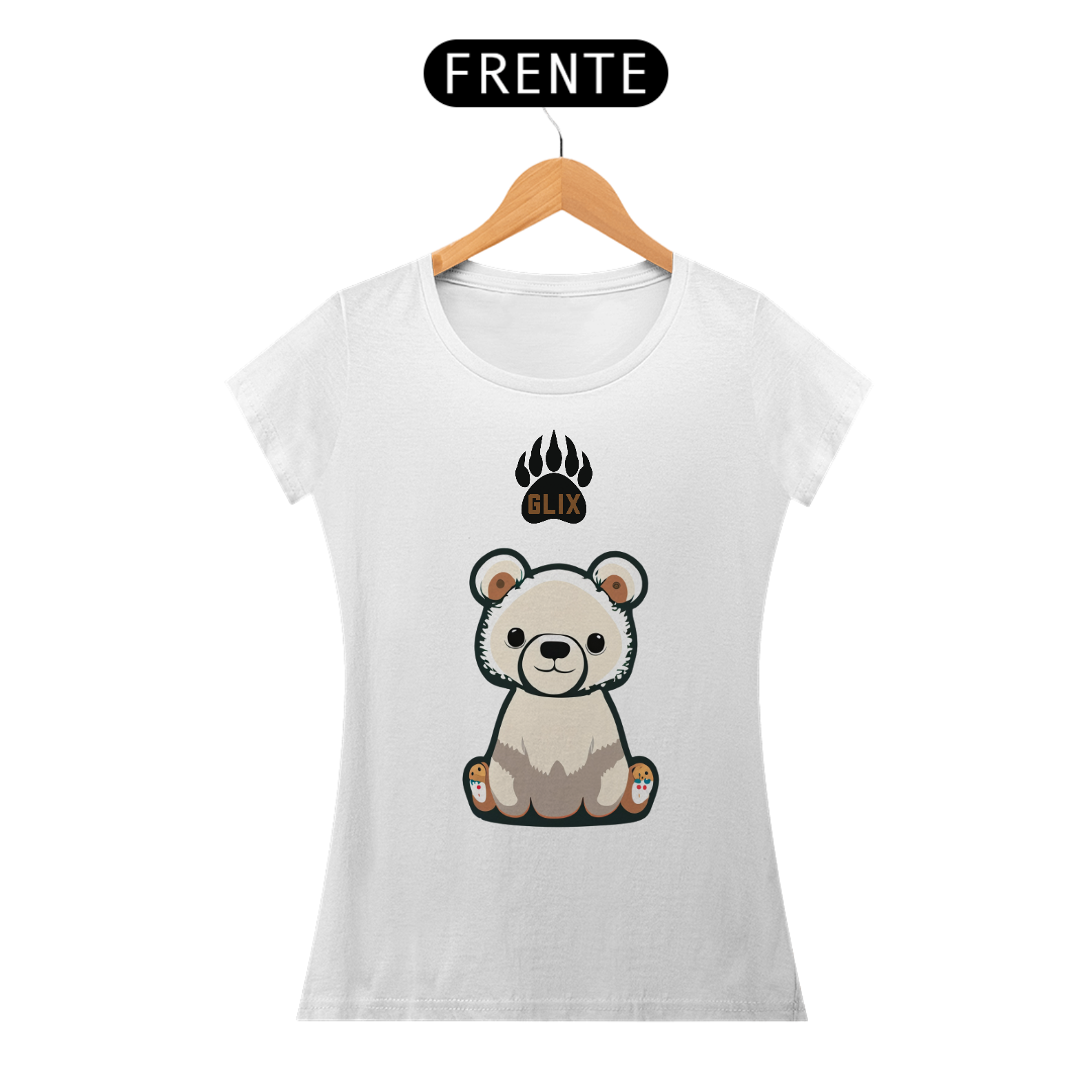 Nome do produto: CAMISETA FEMININA - URSO