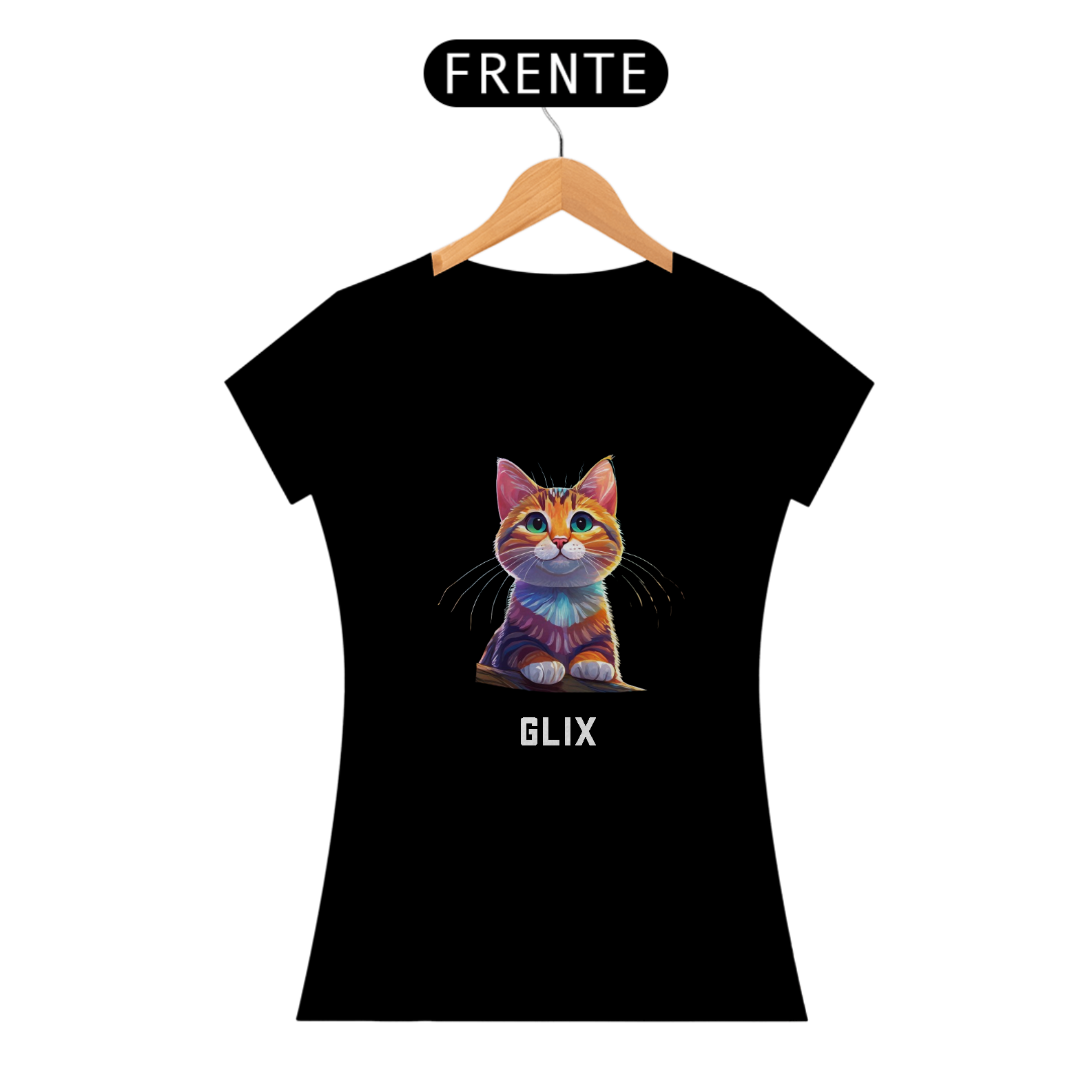 Nome do produto: CAMISETA FEMININA CAT - GLIX