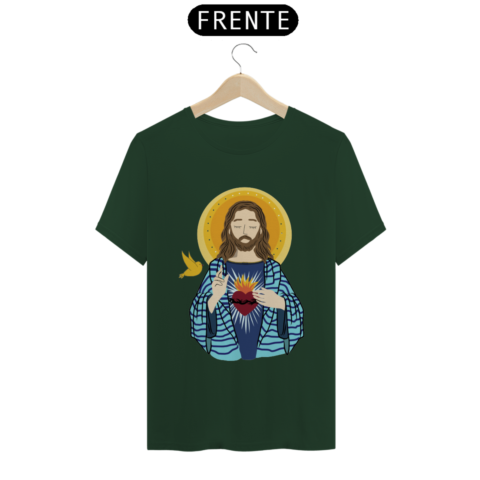 Nome do produto: CAMISETA - SAGRADO CORAÇAO DE JESUS