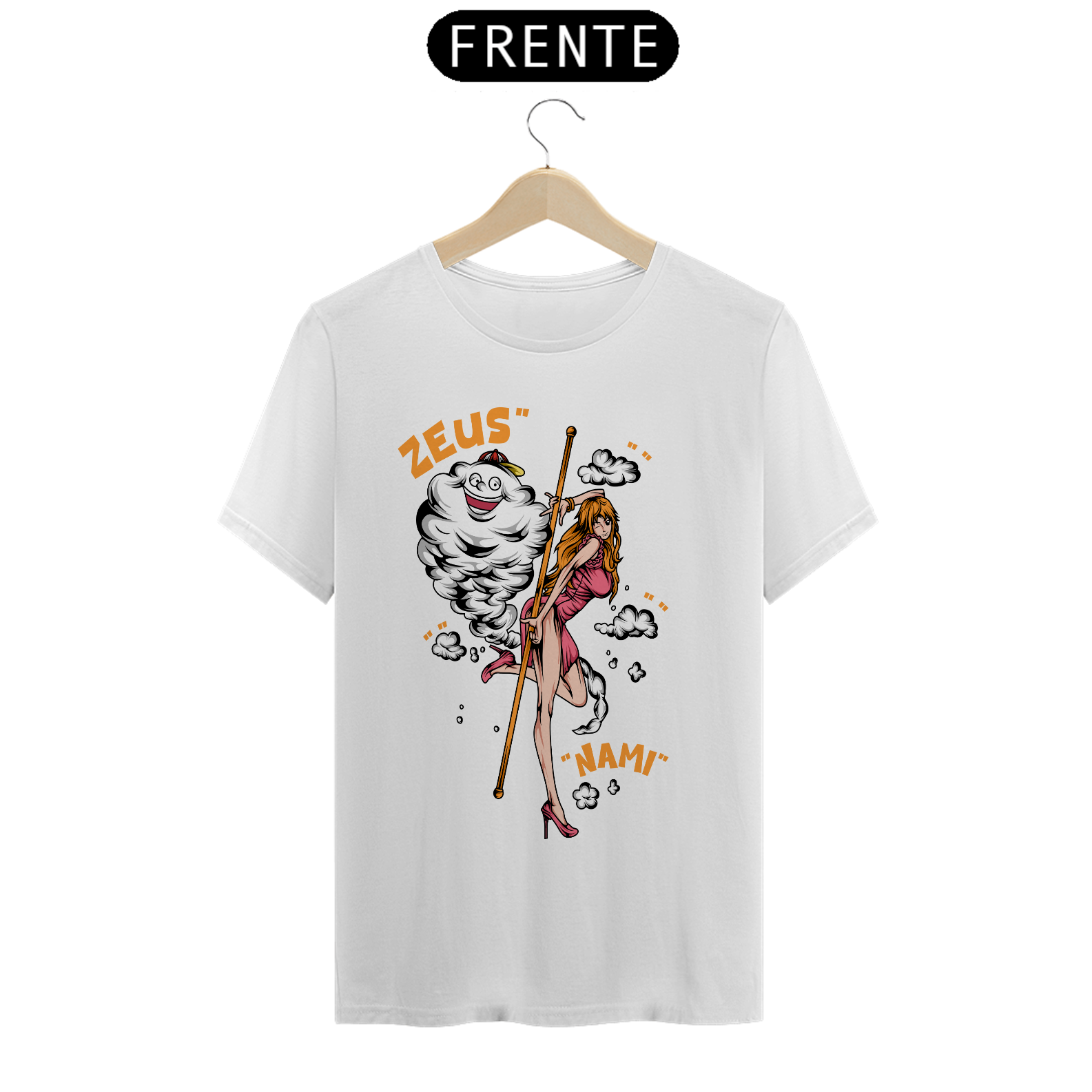 Nome do produto: Camiseta Unissex: Nami & Zeus