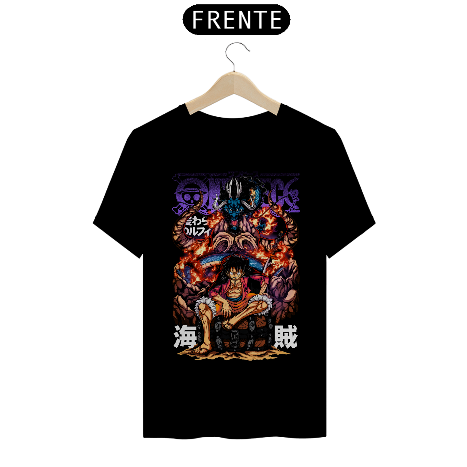 Nome do produto: Camiseta Unissex: Luffy vs Kaido